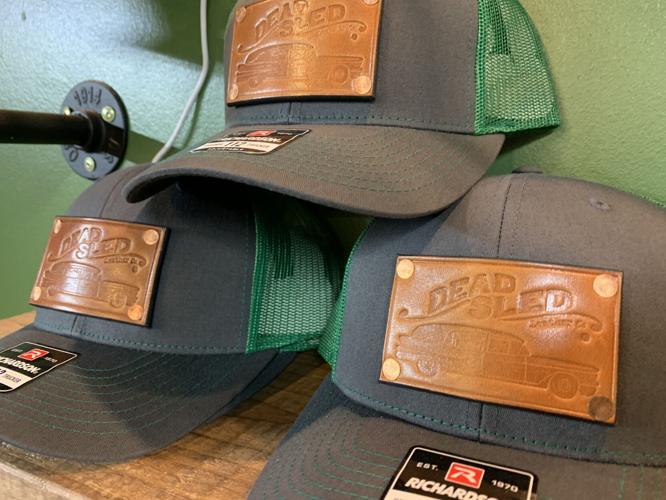 Leather goods from Dead Sled Leather Company (baseball caps)