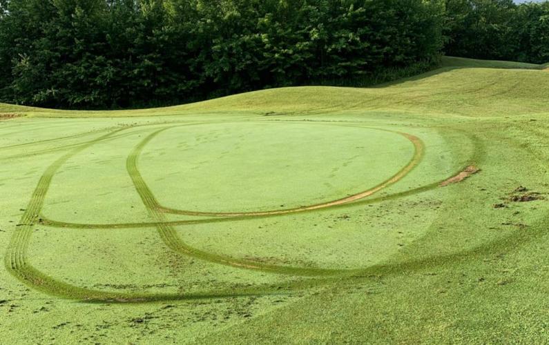 Sun Valley Golf Course Tire Tracks