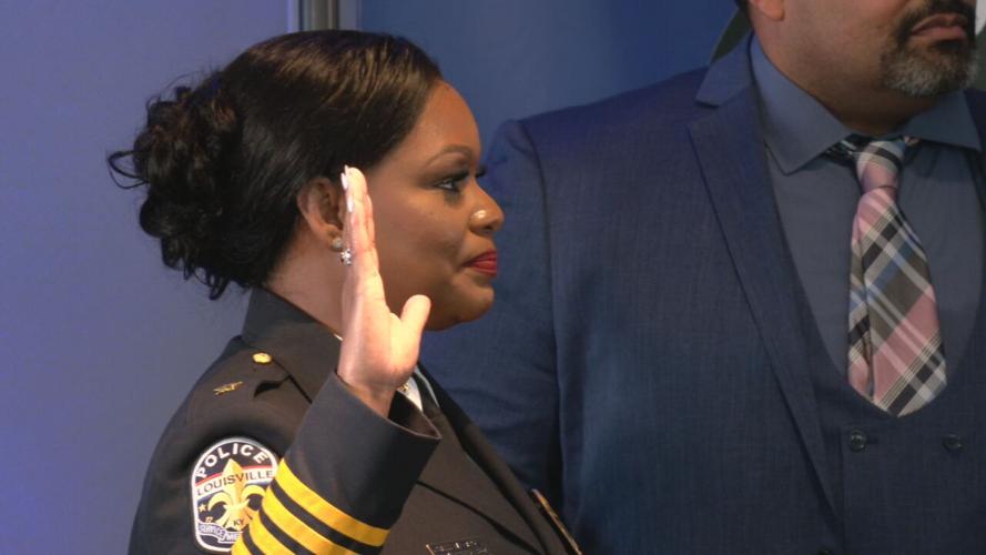 LMPD Chief Jacqueline Gwinn-Villaroel swearing in 8-25-23