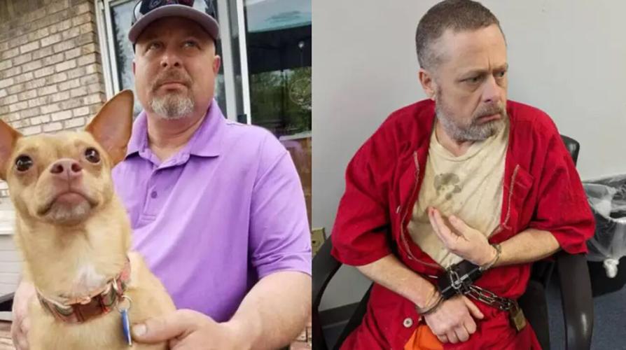 Richard Allen, the suspect in the Delphi murders, before and after his arrest.