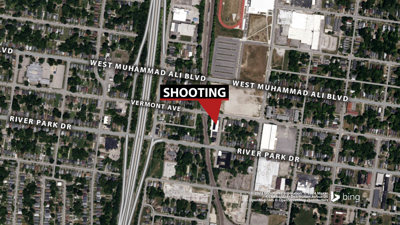 Map of shooting in Russell neighborhood