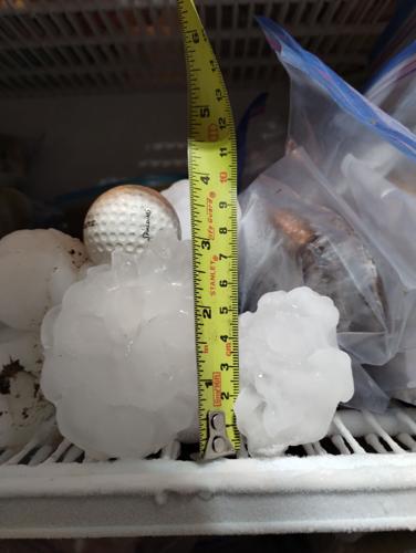 Hail in freezer