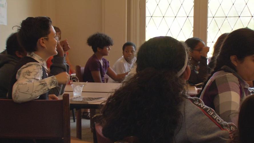 Students at PeaceCasters summer camp