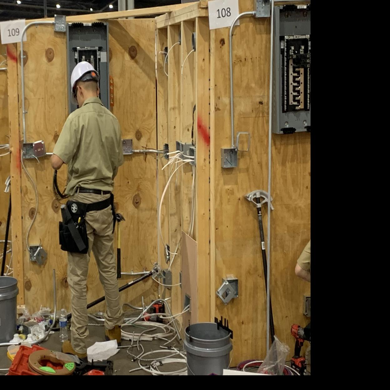 Students compete in first live SkillsUSA Cabinetmaking contest since 2019