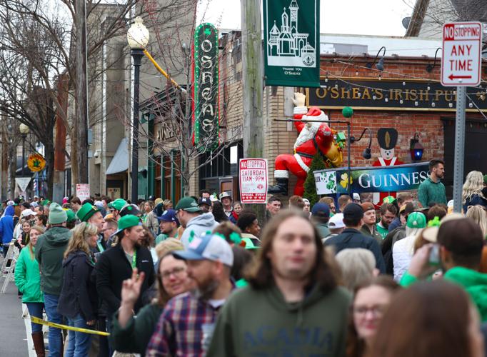 Crowd at O'Shea's before St. Patrick's Day Parade.JPG