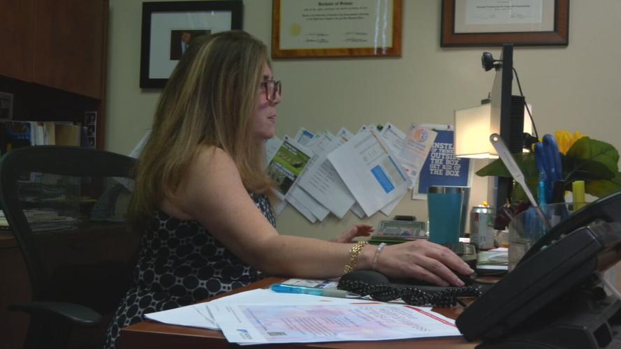 Yvette Cabrera-Rojas at her desk