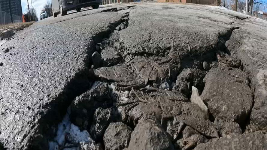 Massive pothole near downtown Louisville