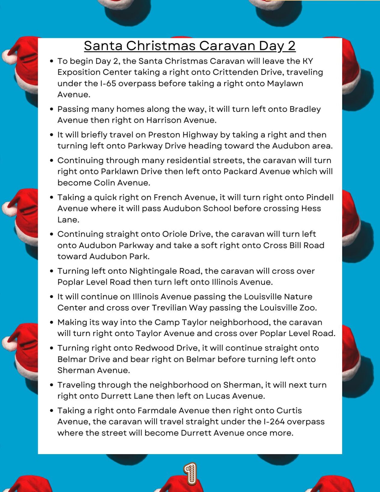 Santa Christmas Caravan Day 2-Sunday 12-11-22