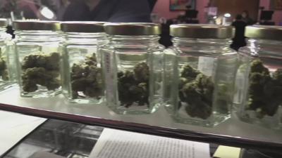 Medical marijuana in jars