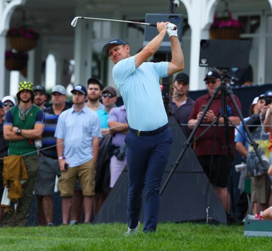 Justin Rose hits off 13th tee box.JPG