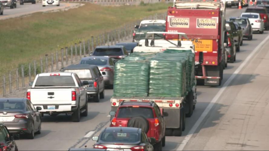 Traffic backup on I-71S