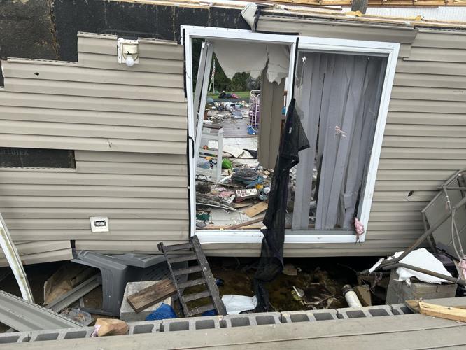 Destroyed home from Grayson County tornado