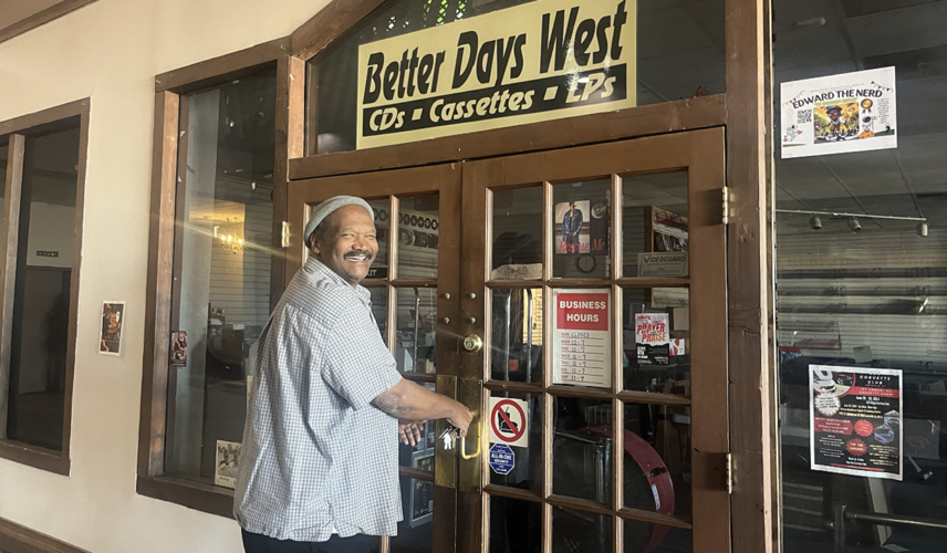 Ben Jones outside Better Days West Records in Lyles Mall