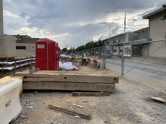 Ongoing construction at UofL West Tower