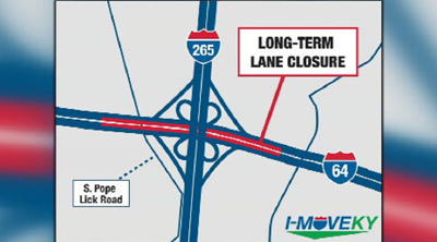 I-64 Long-term lane closure