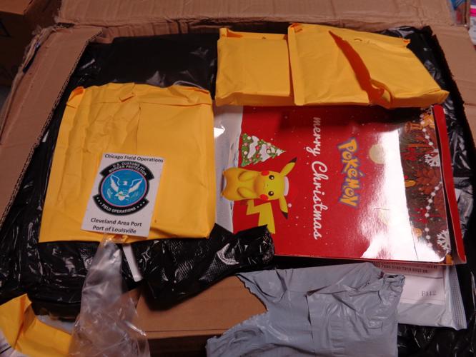 A shipment containing fake IDs seized by U.S. Customs and Border Protection at Louisville's international airport on Oct. 12, 2022