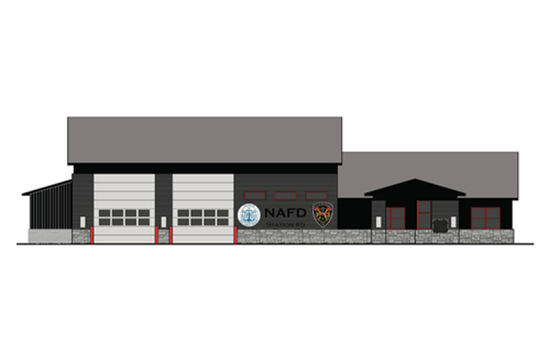 Rendering of proposed New Albany Fire Department station