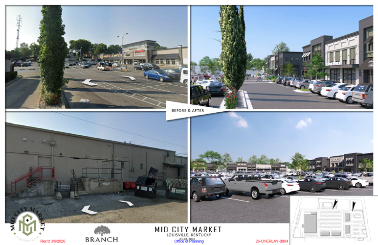 Mid City Market (before-and-after rendering)