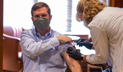 Kentucky Gov. Andy Beshear gets flu shot (Sept. 2020)
