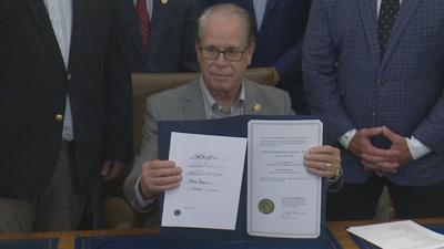 Indiana Gov. Mike Braun ceremonial bill signing 6-18-25