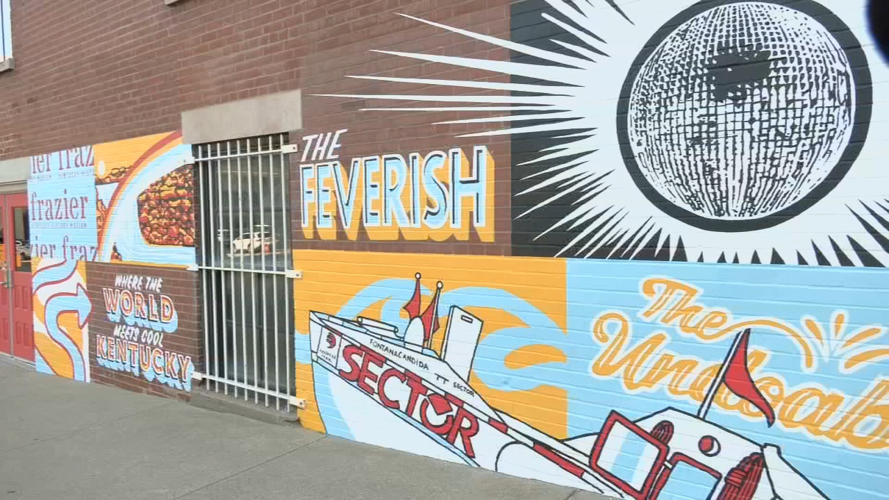 Frazier History Museum Mural in downtown Louisville