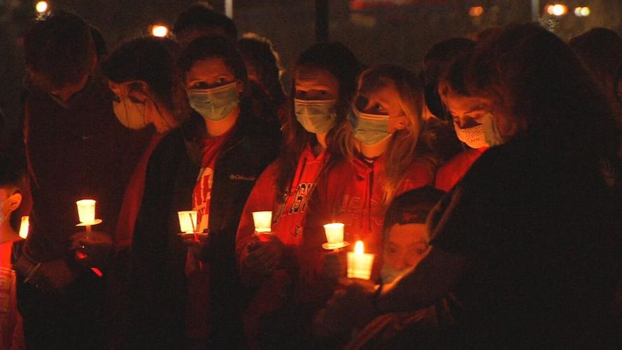 People gather at the Big Four Bridge for Jake Stover vigil