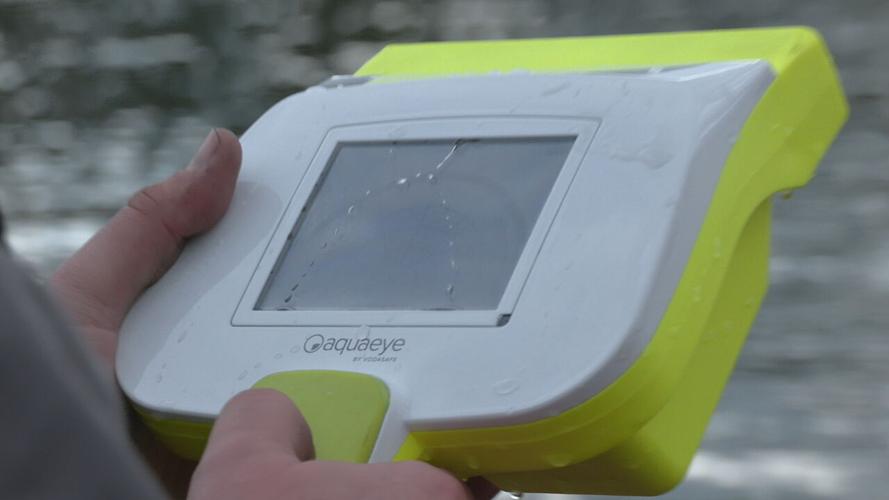 Clark County Emergency Management led first responders on day of training on a hand-held sonar device at Deam Lake in Borden, Indiana. (WDRB Image) Jan. 4, 2024