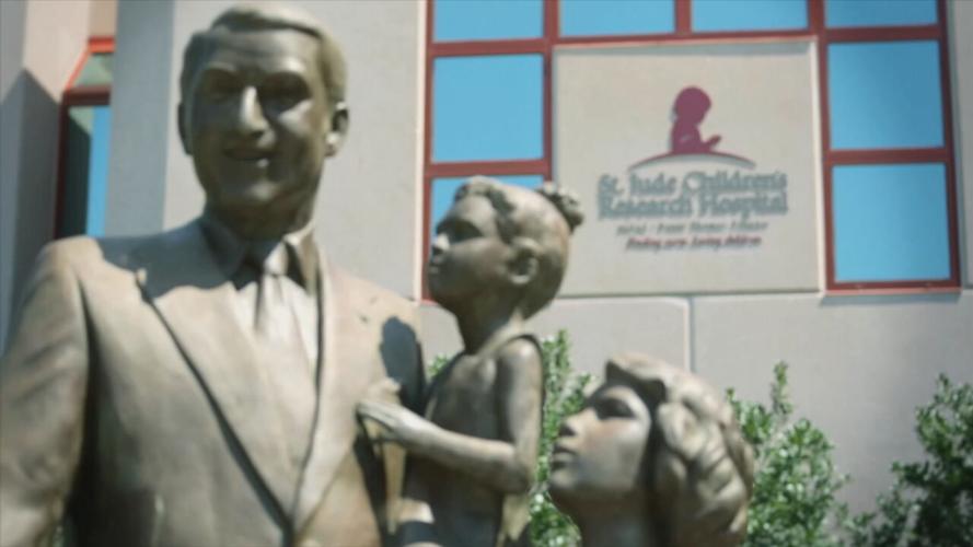 Danny Thomas sculpture outside St. Jude Children's Research Hospital in Memphis