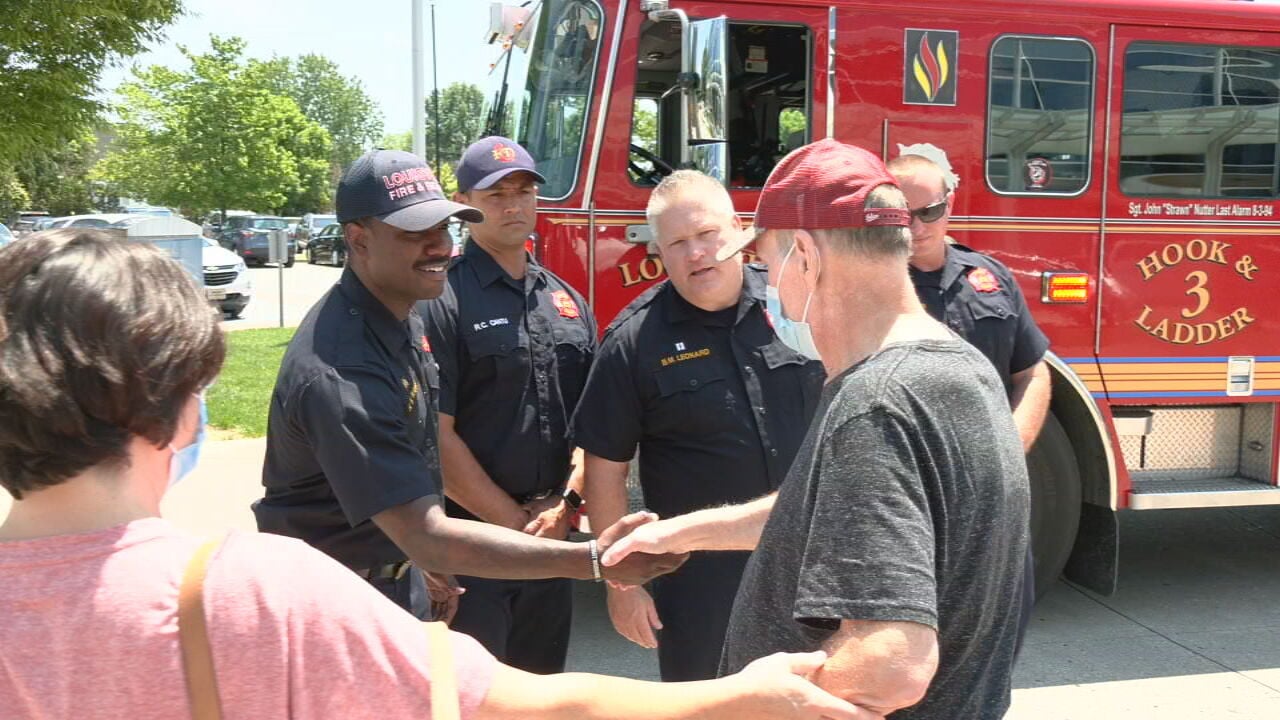 Retired Louisville Firefighter Surprised At Hospital After Receiving ...