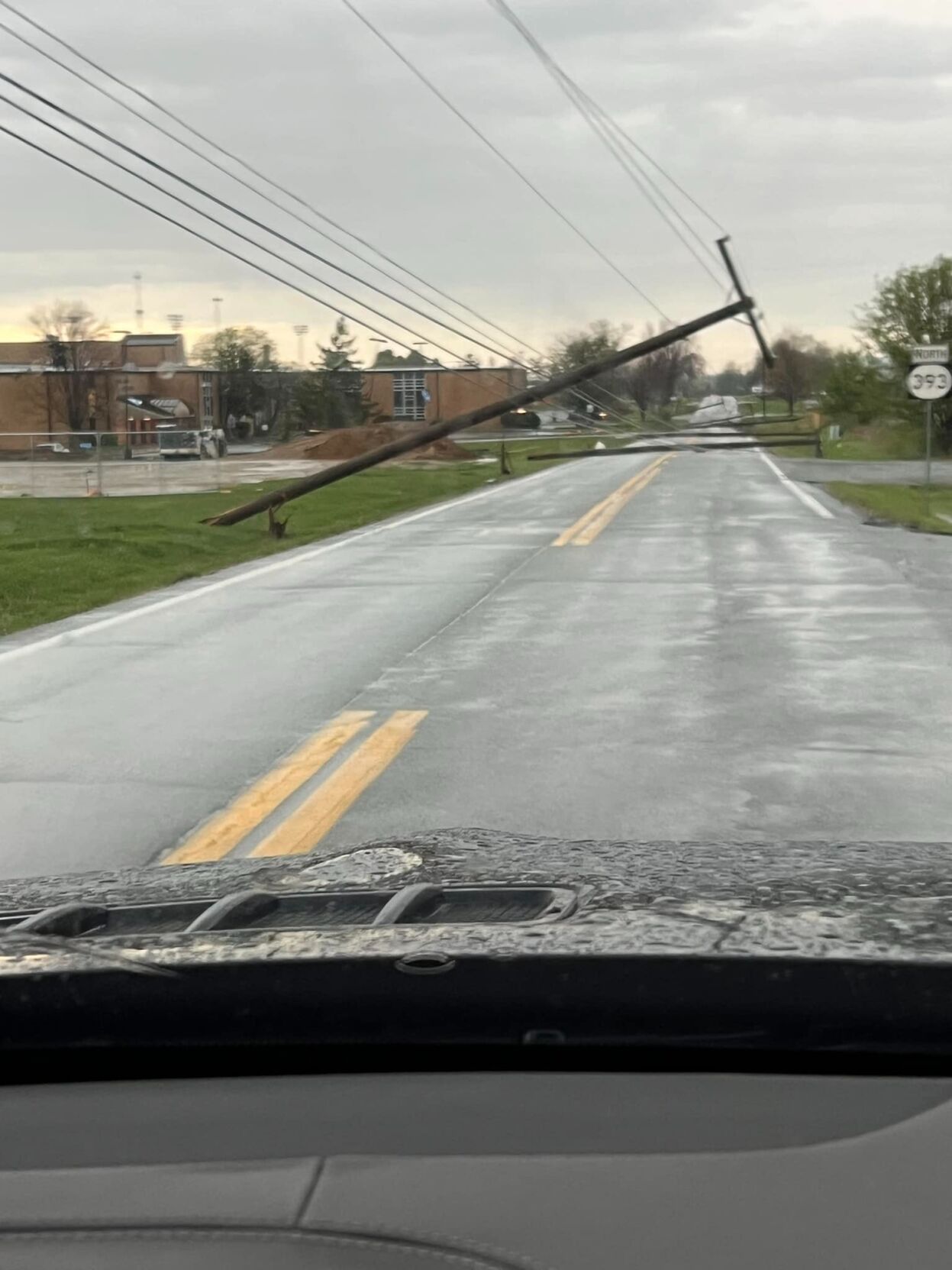 Power lines down at Oldham Co. HS 4.2.24