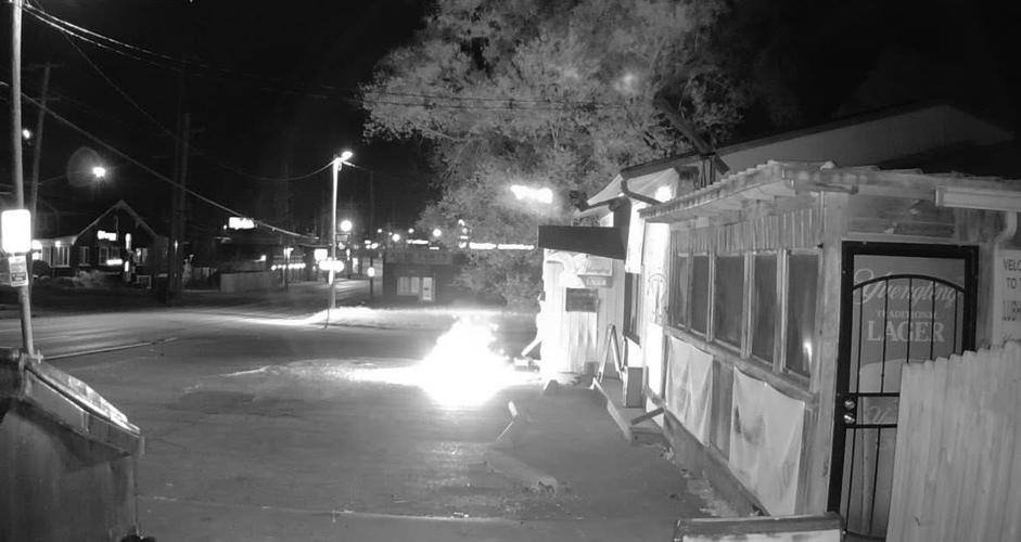 Bambi Bar parking lot fire