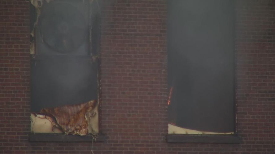 30TH AND ALI FIRE - Burned out windows