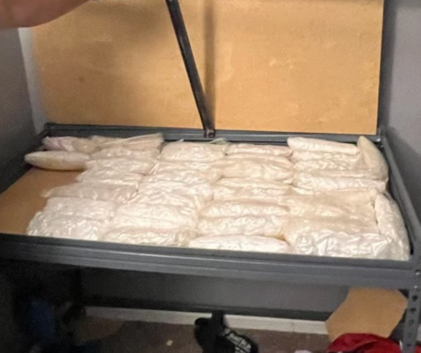 Part of a drug seizure from Laurel County, Kentucky in July 2022