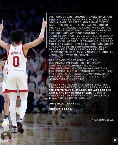 Mikel Brown instagram farewell