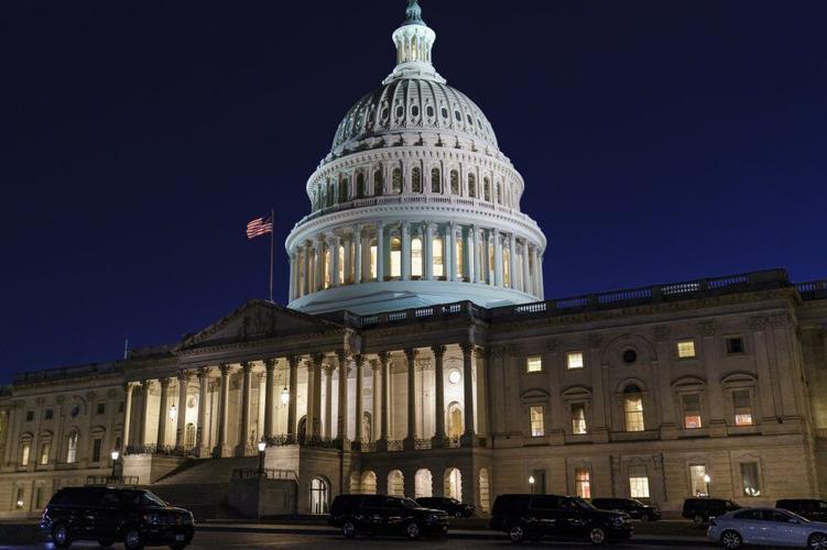 The Capitol is seen at dusk