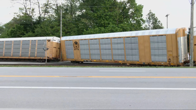 Train derailment on Chamberlain Lane