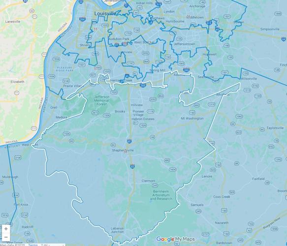 Kentucky state Senate District 38 map