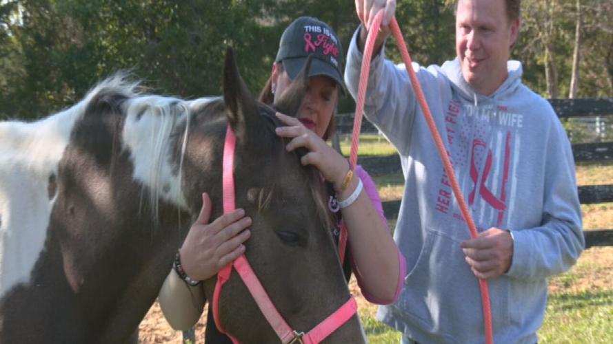 Tracy Bandy near horse with husband