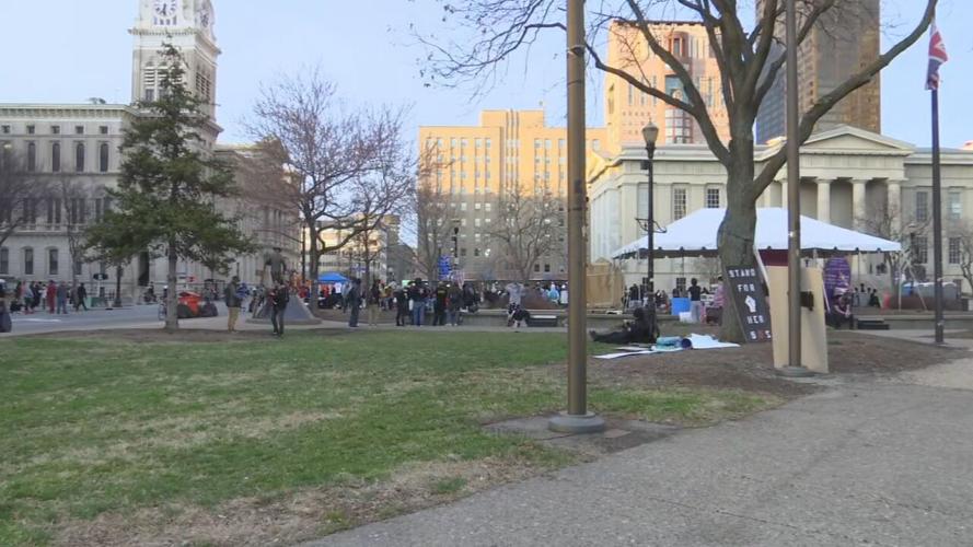 Demonstrators return to Jefferson Square Park