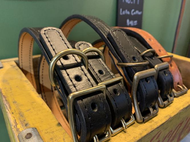 Leather goods from Dead Sled Leather Company (belts)