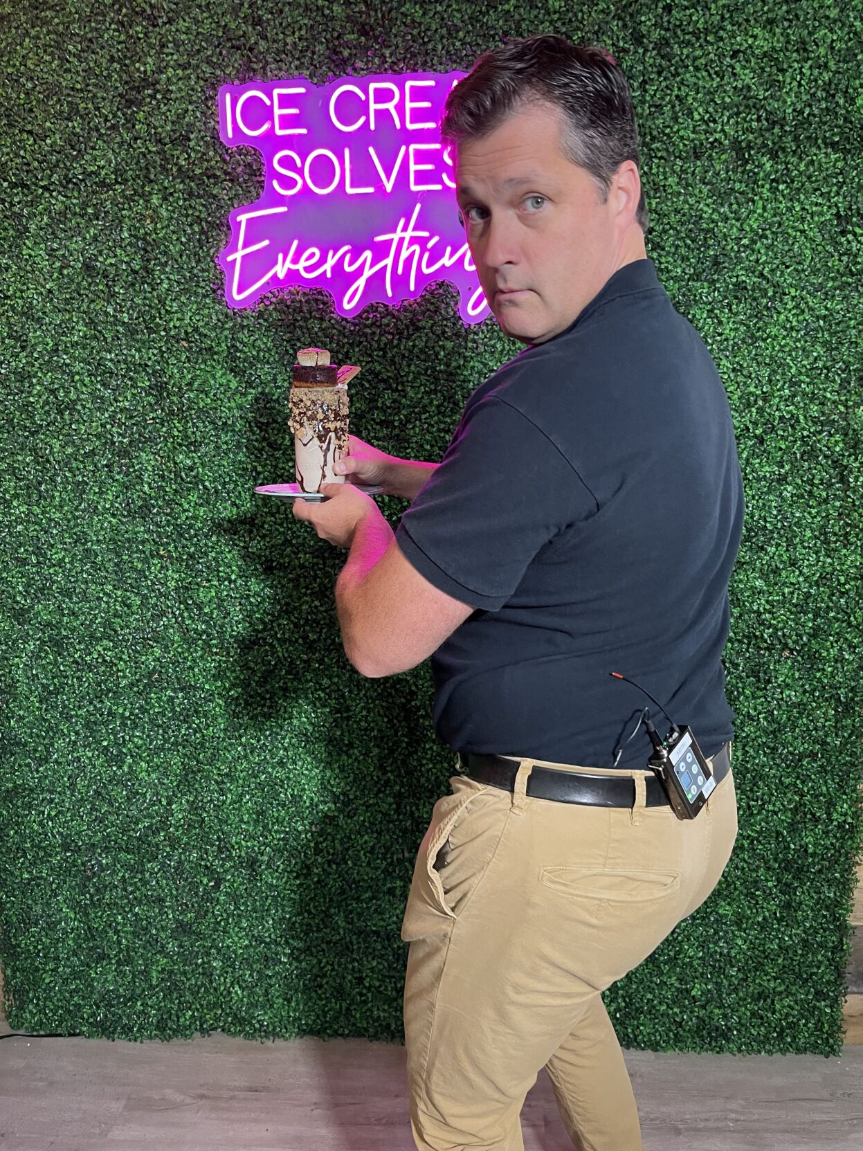 Keith Kaiser poses at Boomtown Creamery