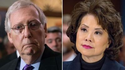 elaine chao tells protesters to leave husband sen mitch mcconnell alone news wdrb com