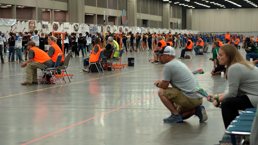 Students at the National Archery in the Schools Program (NASP) U.S. Eastern National Tournament