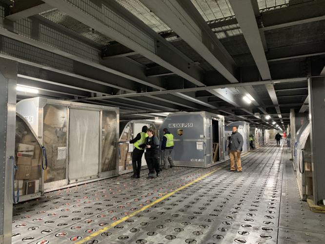 Inside UPS Worldport during peak season