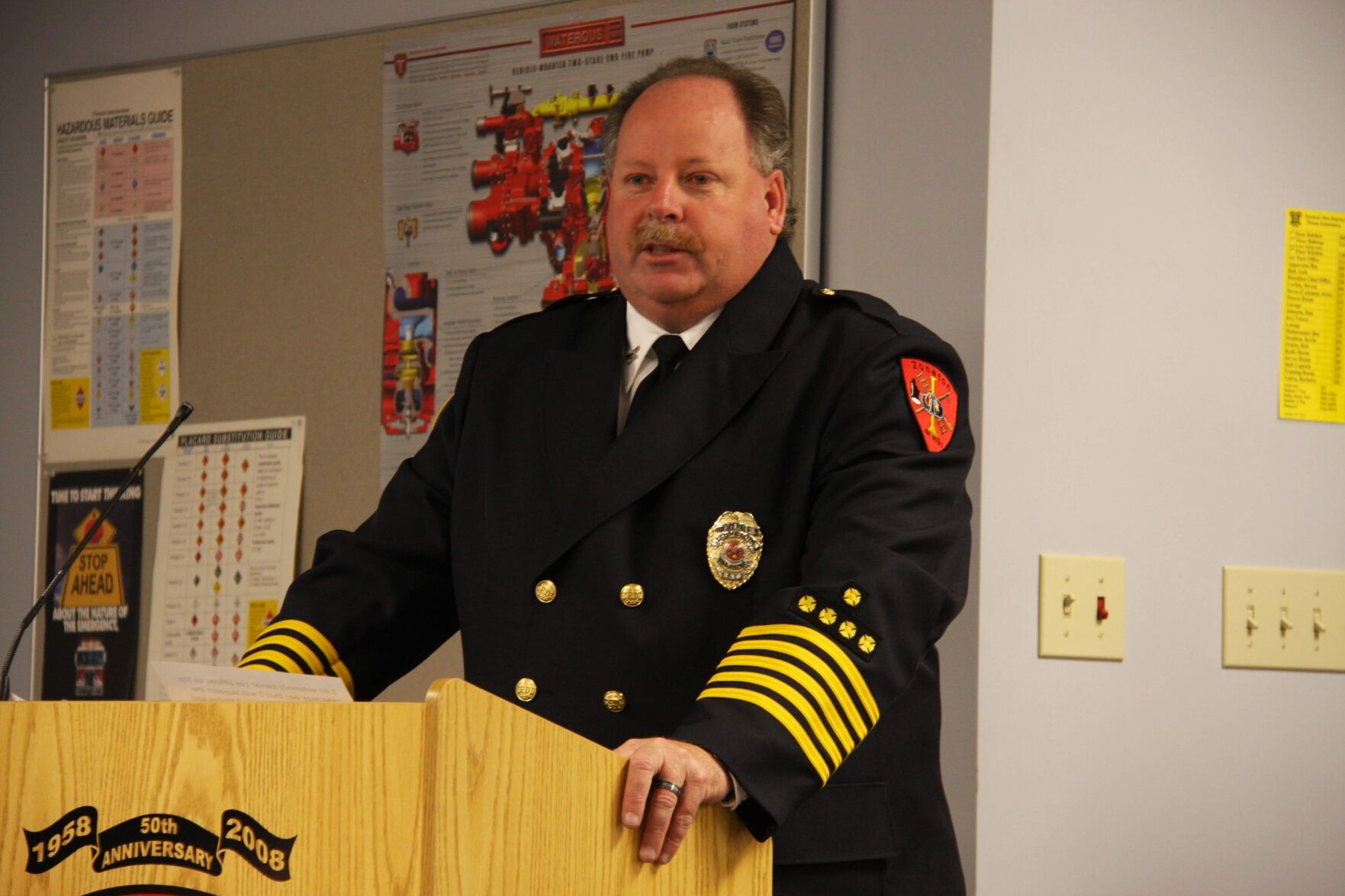 Zoneton Fire Chief Rob Orkies In Uniform | | Wdrb.com