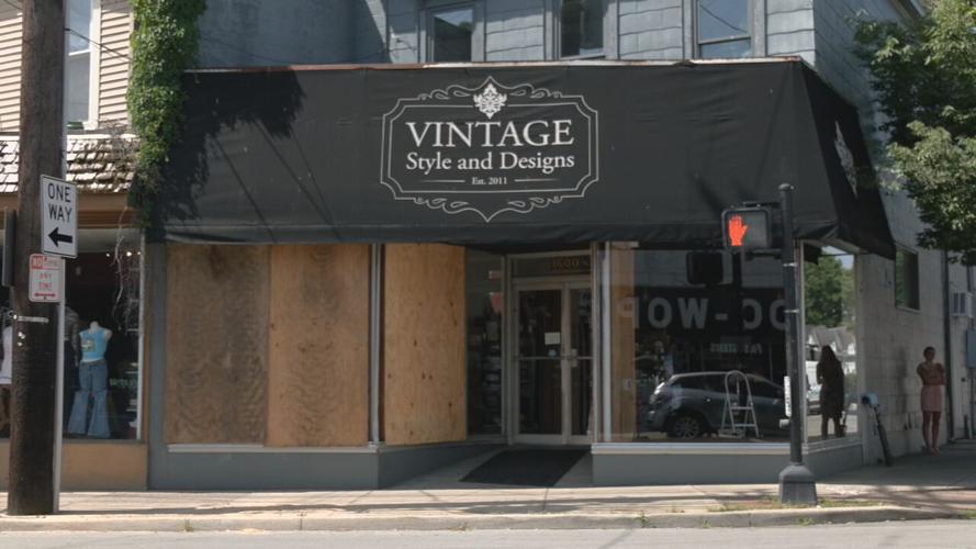 Vintage Style and Designs boarded up after car crashes through windows