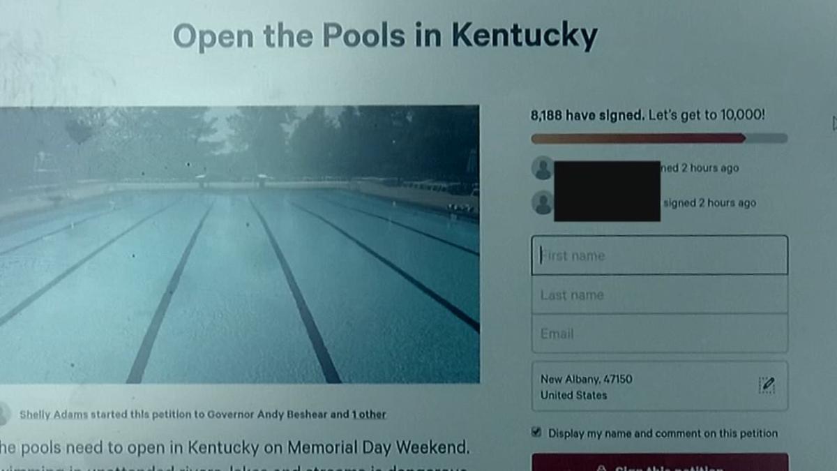 Online petition calls for Kentucky's pools to open after health