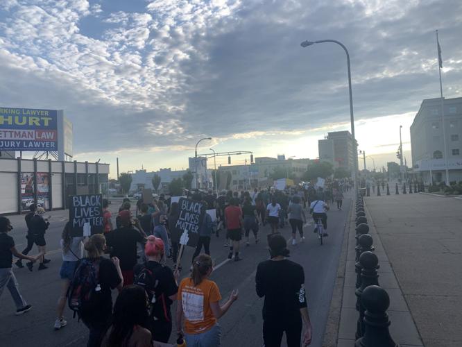 Protesters march down Broadway 6-1-20
