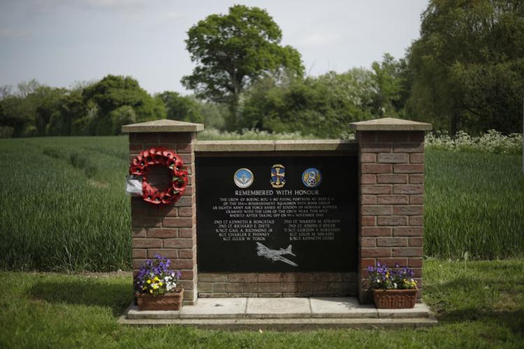 Memorial for the 10 crew of an American B-17 bomber aircraft who lost their lives