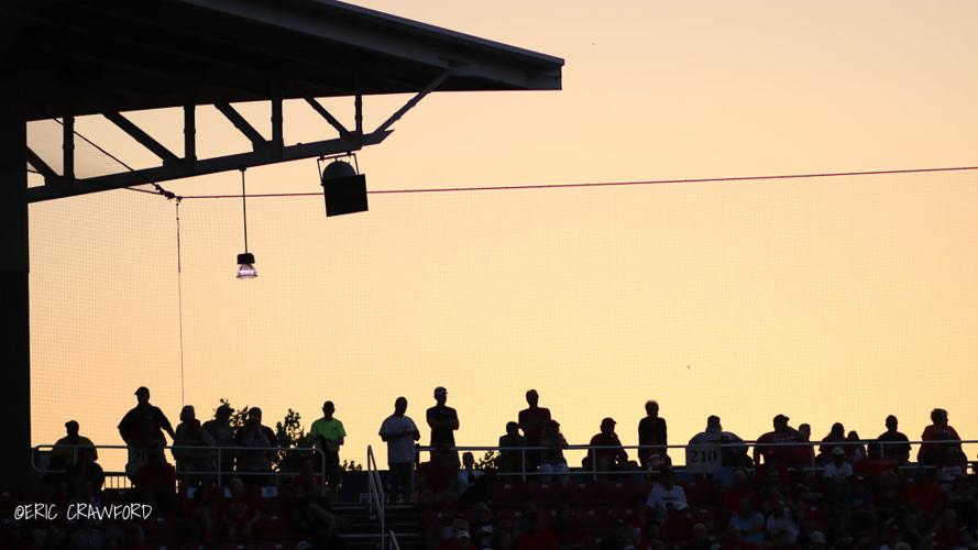 Louisville baseball fans silhouette